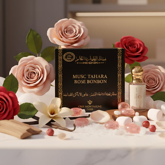 Musc tahara rose bonbon Gris Montaigne